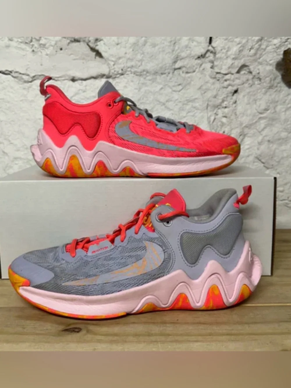 Nike Giannis Immortality 2 Mid Hot Punch Mismatched